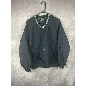 Vintage White Tag NIKE Center Check Embroidered Swoosh Pullover Jacket Size L